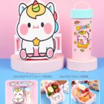 Cartoon lunch box + cup set