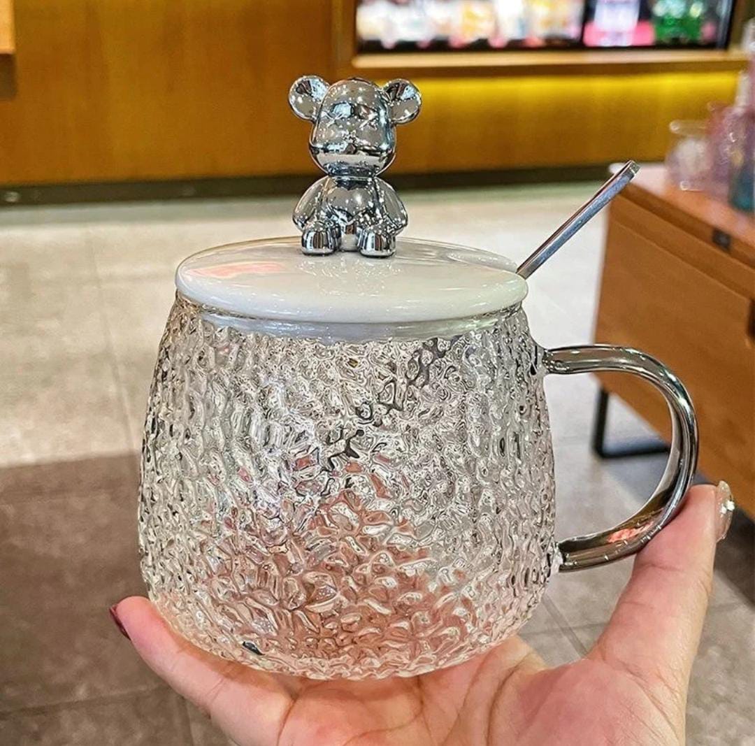 WhatsApp Image 2026-05-03 at 11.55.31 AM Bear glass cup with spoon - Image 1